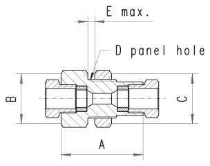 Bulkhead couplings — Medium pressure — 22,500 psi