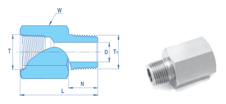 Adapter NPT To BSPT