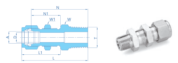 Bulkhead Male Connector