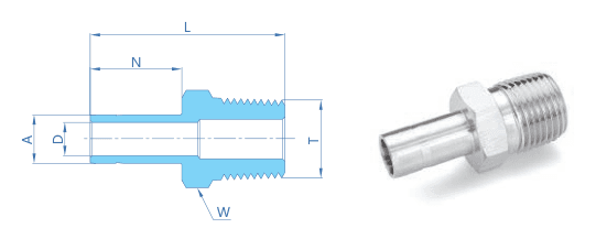 Male Adapter Tube To Pipe