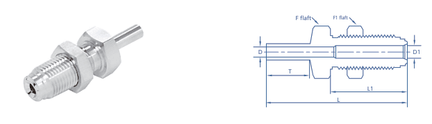 Bulkhead Connector — UPS face seal