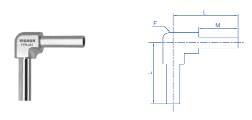 Long Elbow 90 o — UPS face seal