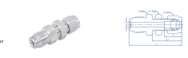 Tube Fitting Bulkhead Connector — UPS face seal