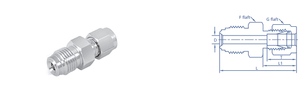 Tube Fitting Connector — UPS face seal