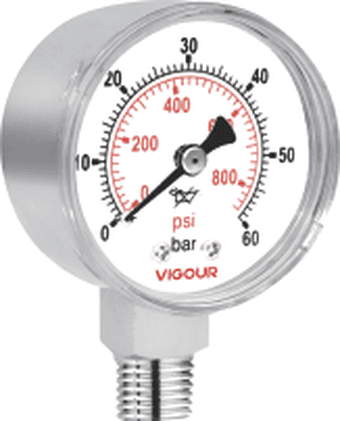VIGOUR · Pressure Gauges — VG / VR Series
