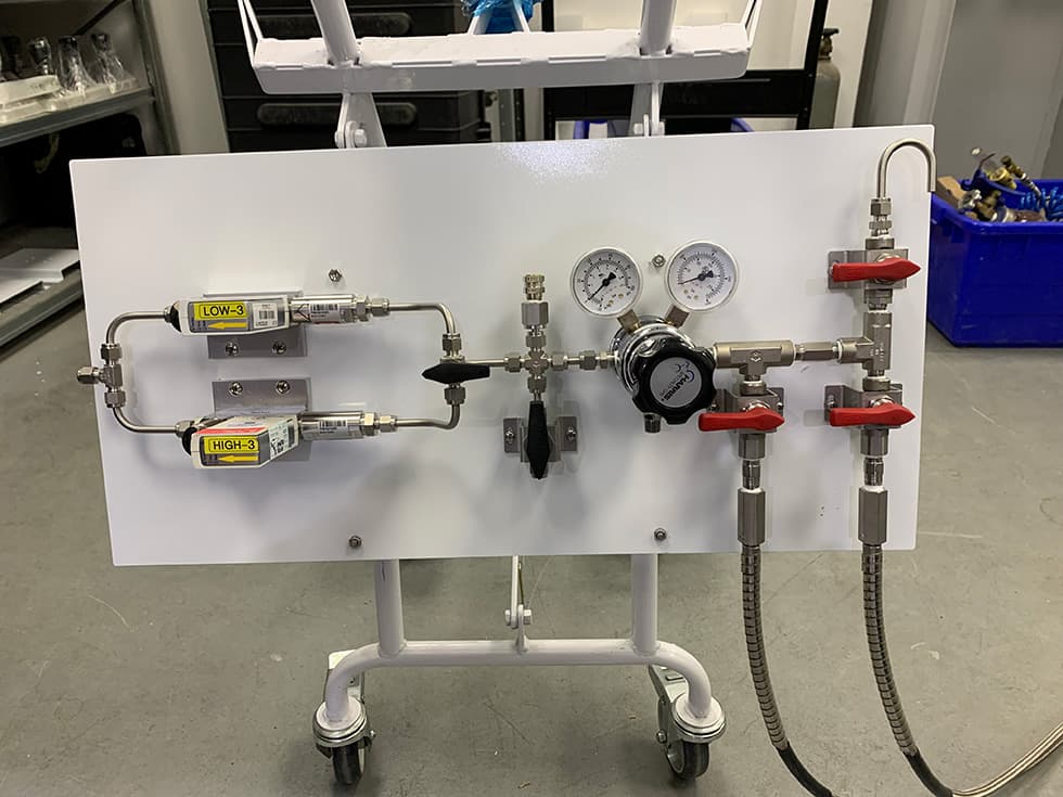 Panel on a mobile stand with tagged filters